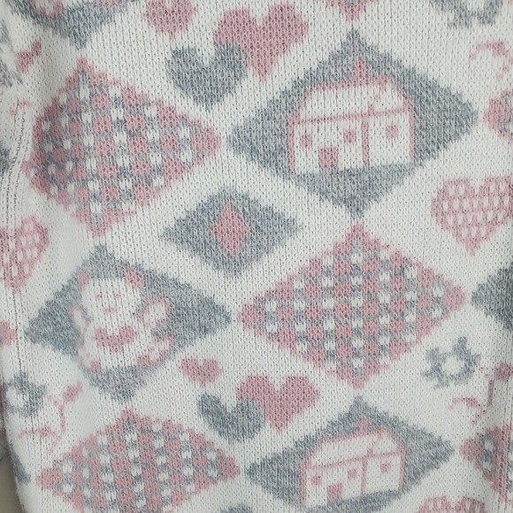 Vintage house and bears knitted sweater small - Picture 4 of 5